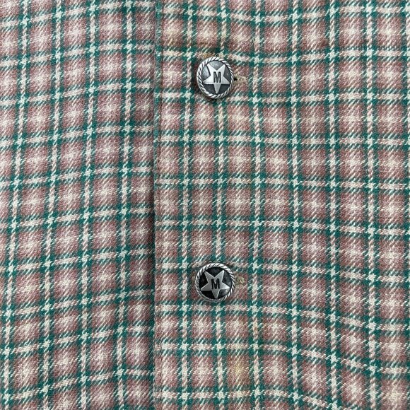 Vintage 90s Plaid Flannel Button Front Vest USA Made Skater Grunge - Picture 4 of 12